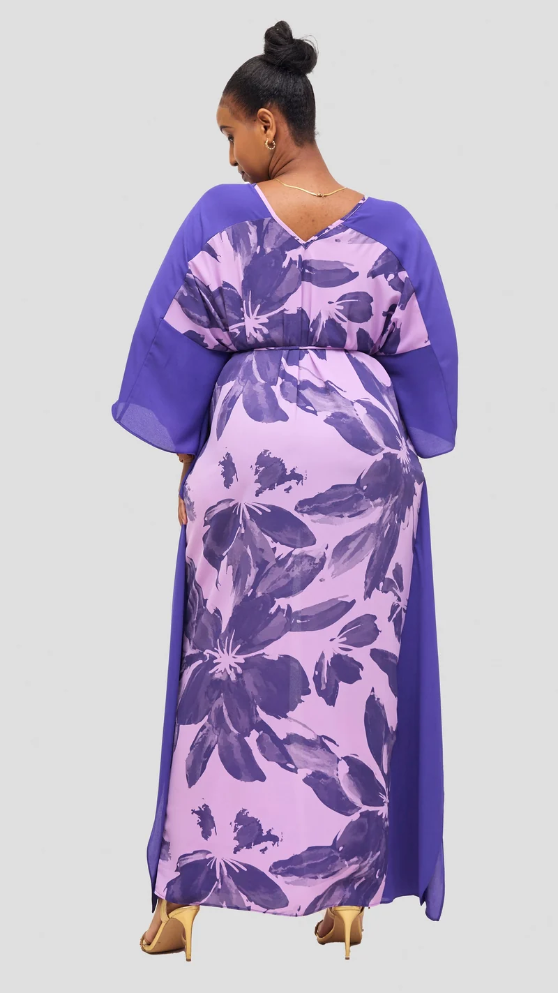 Vivo Iyana Maxi Cover Up - Lilac / Purple Iya Print / Purple