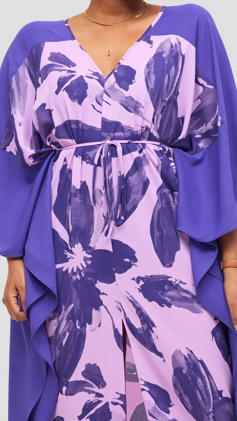 Vivo Iyana Maxi Cover Up - Lilac / Purple Iya Print / Purple