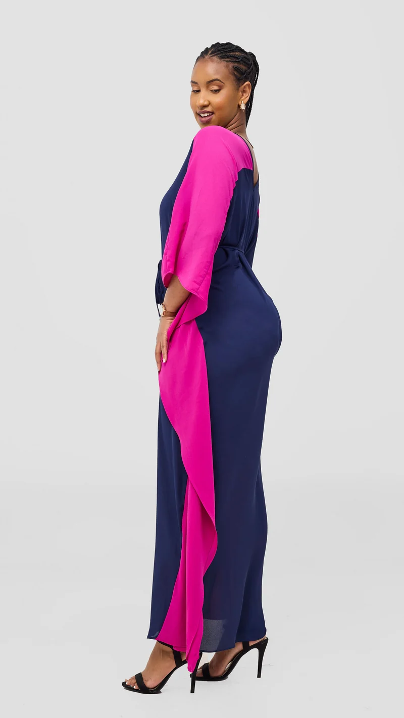 Vivo Iyana Maxi Cover Up - Navy / Fuschia