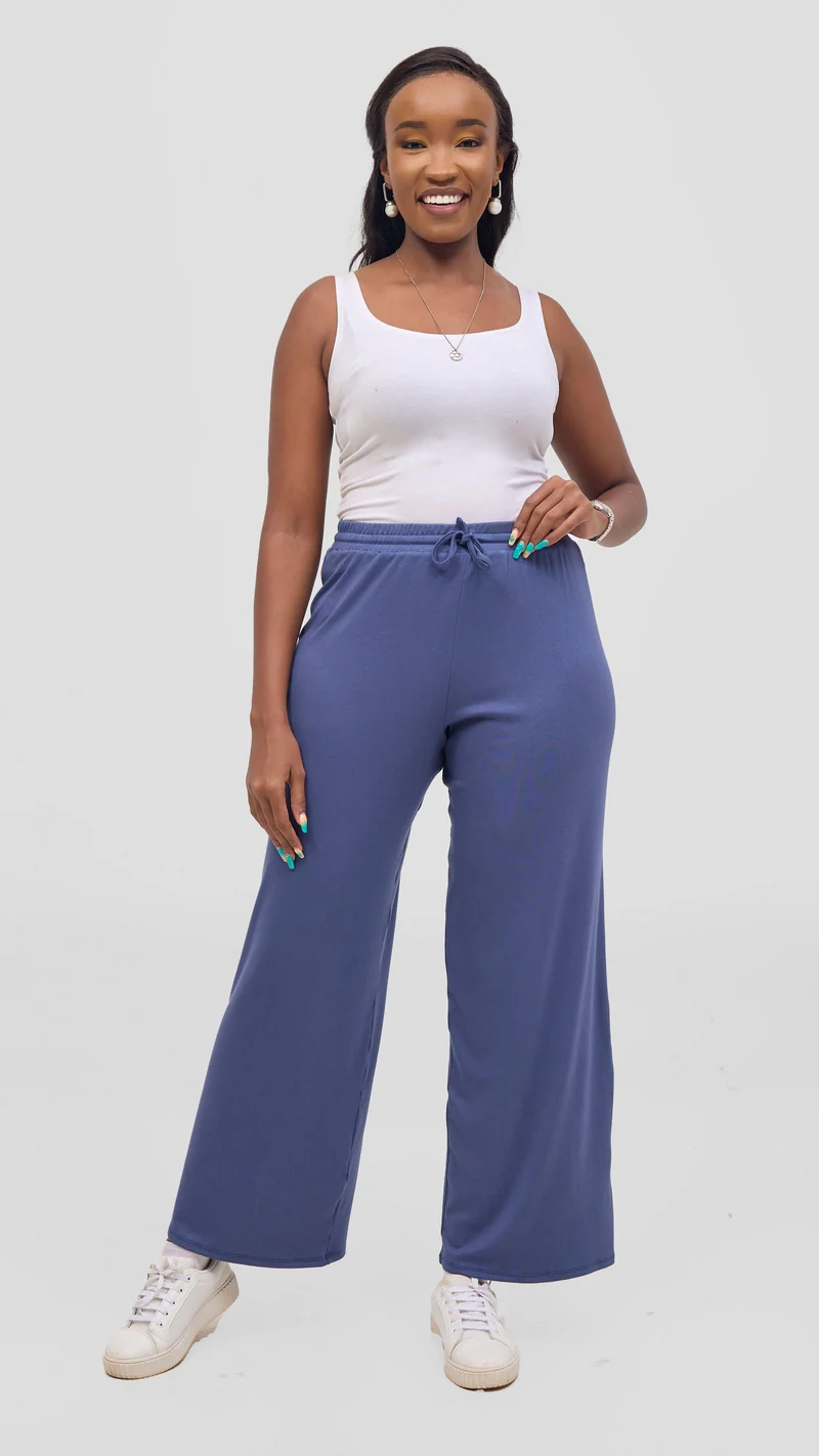 Safari Lounge Pants In Jersey - Powder Blue