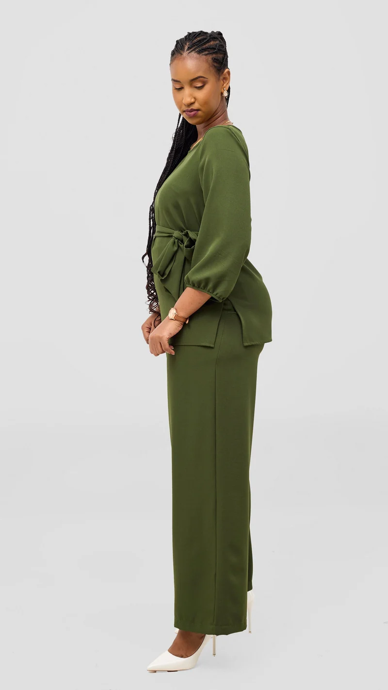 Vivo Kani Bishop Sleeve Top - Hunters