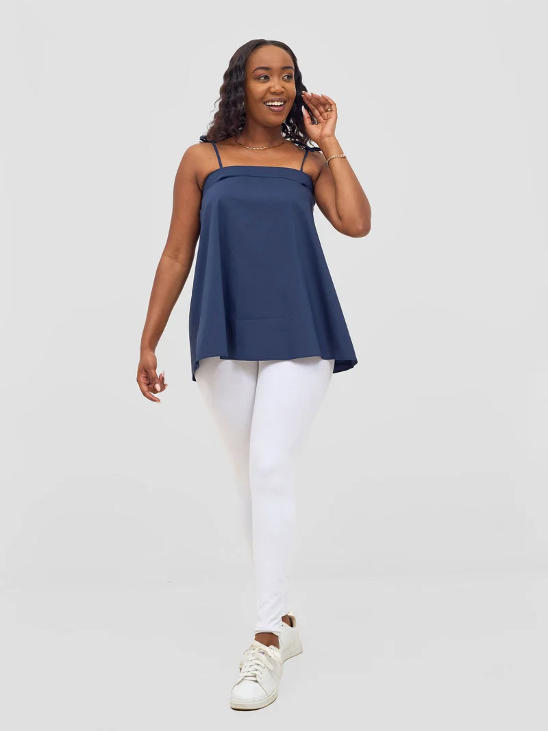Safari Sizani Strappy Tent Top - Navy Blue