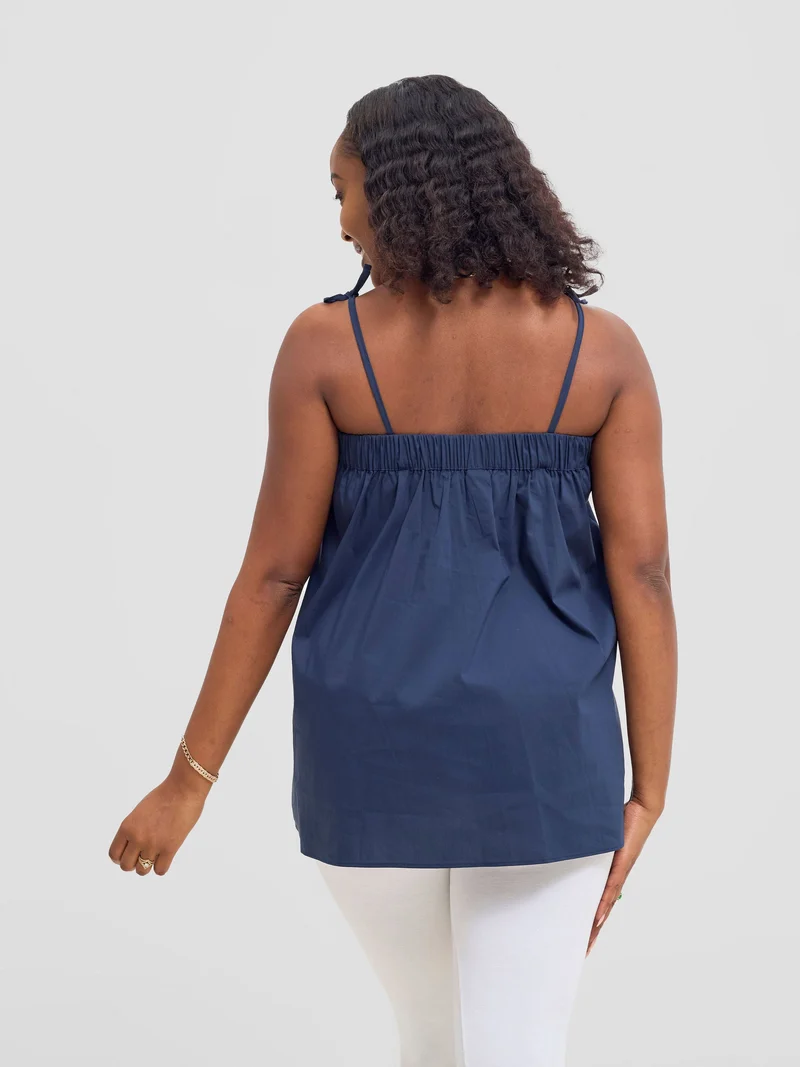 Safari Sizani Strappy Tent Top - Navy Blue