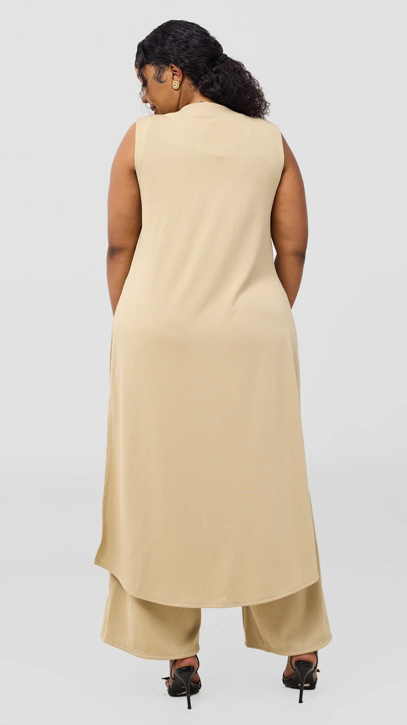 Vivo Chela Sleeveless Waterfall - Taupe