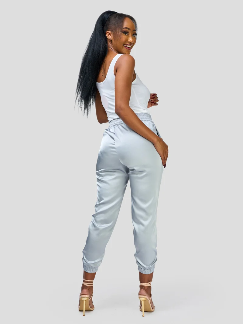 Vivo Nimali Satin Joggers - Grey