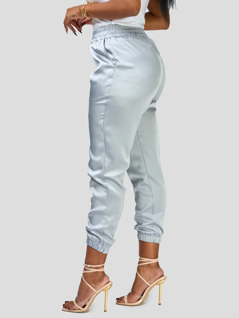 Vivo Nimali Satin Joggers - Grey