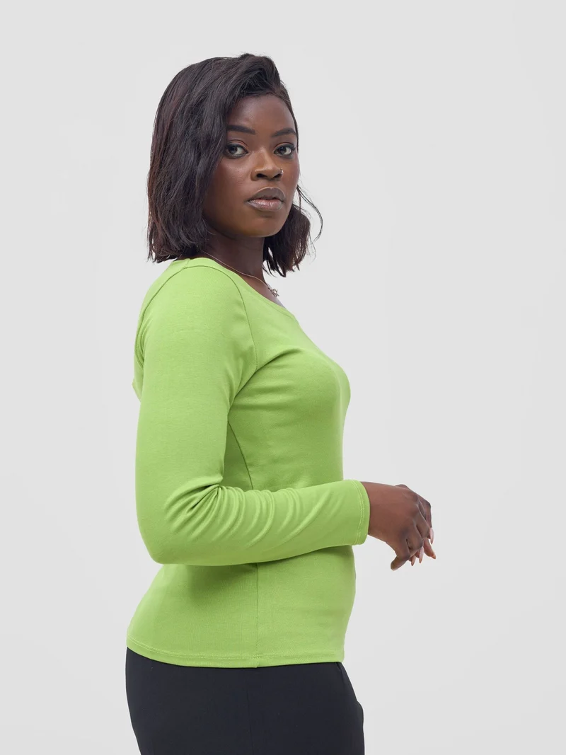 Vivo Basic Val Long Sleeve Top - Lime