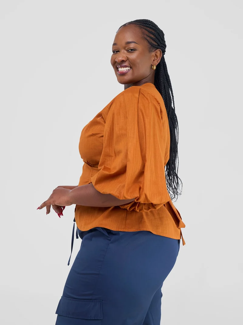 Safari by Vivo Savannah Wrap Top - Rust