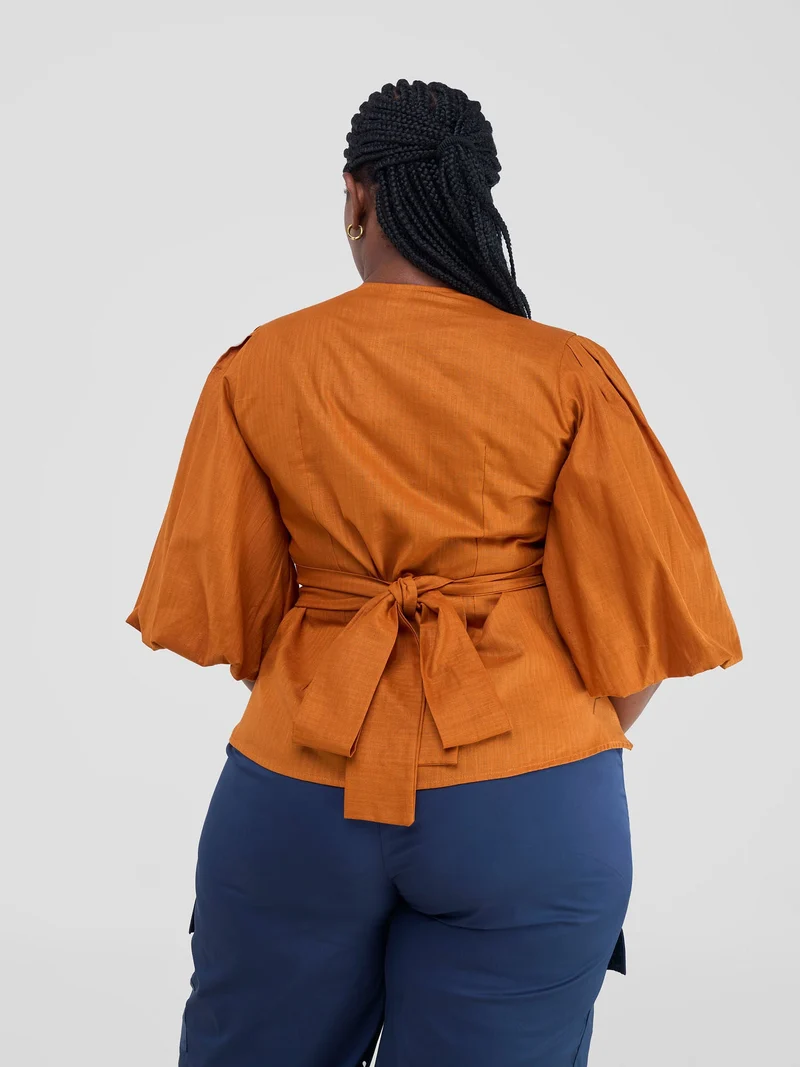Safari by Vivo Savannah Wrap Top - Rust