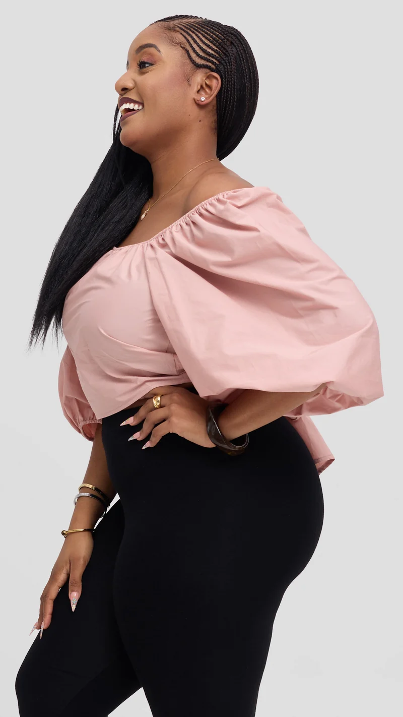 Safari by Vivo Two Way Wrap Top in Cotton - Dusty Pink