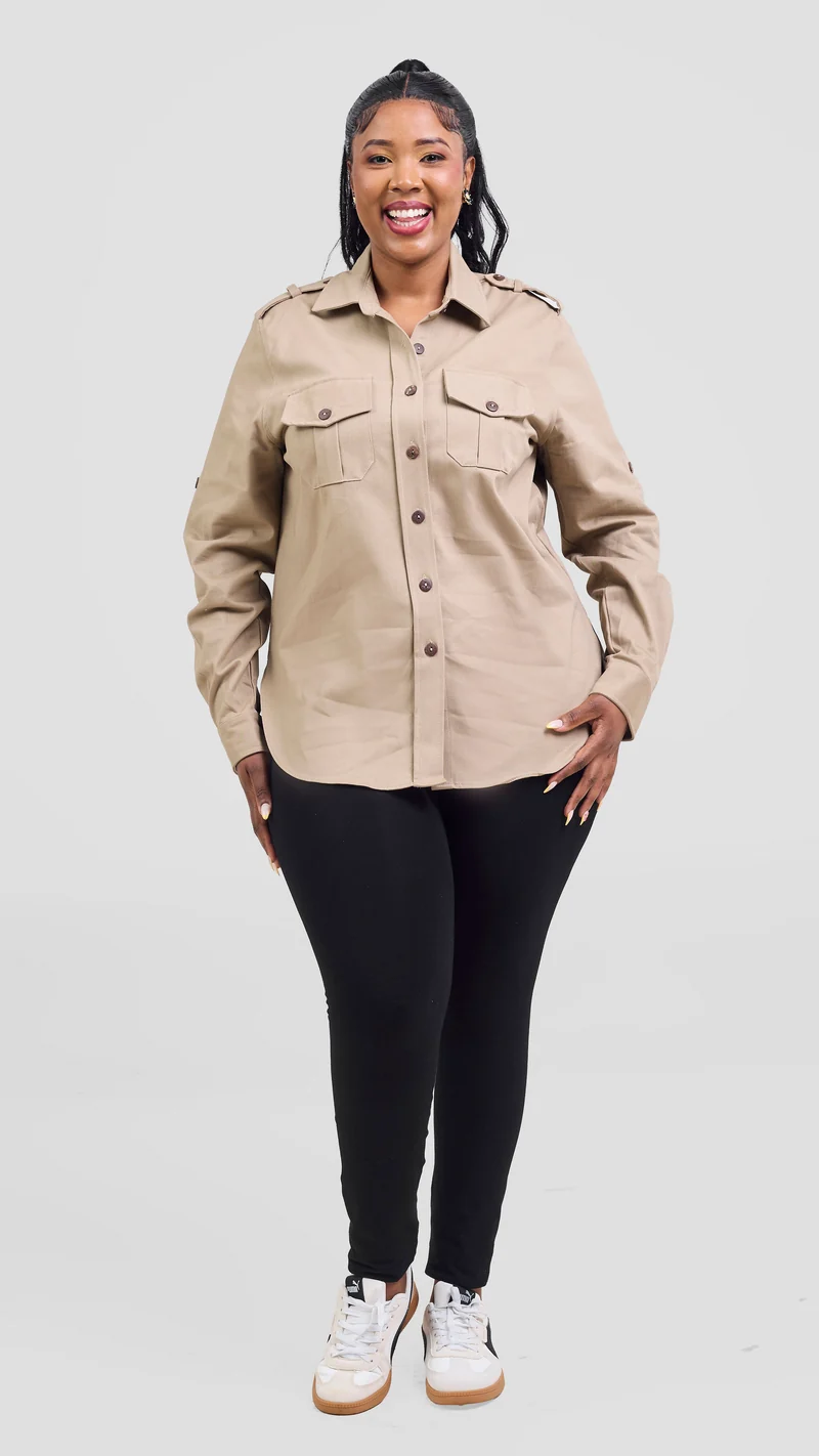 Safari by Vivo Chui Heavy Shirt - Taupe