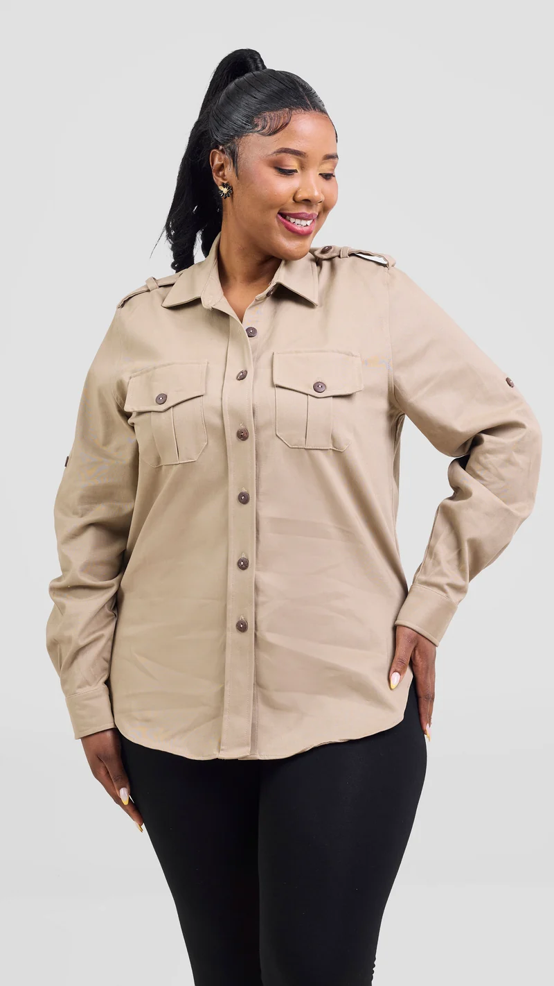 Safari by Vivo Chui Heavy Shirt - Taupe