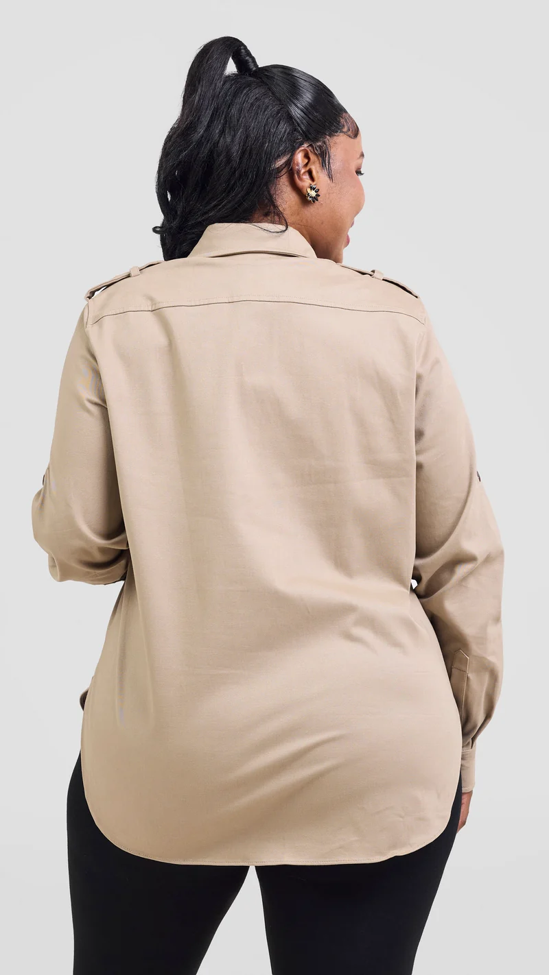 Safari by Vivo Chui Heavy Shirt - Taupe