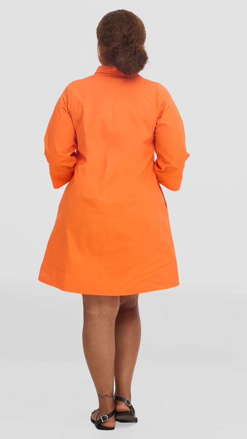 Safari Mansi Wide Hem Embroidered Tent Dress - Orange