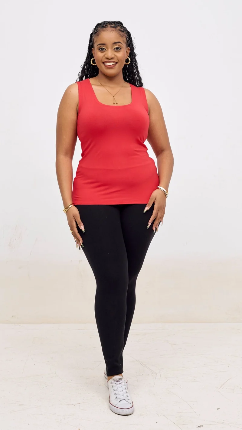 Vivo Basic Val Tank Top -Red