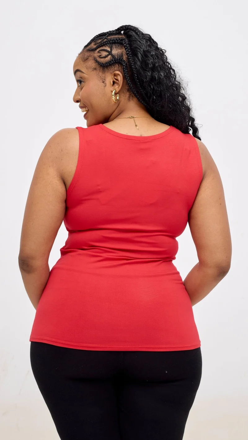 Vivo Basic Val Tank Top -Red