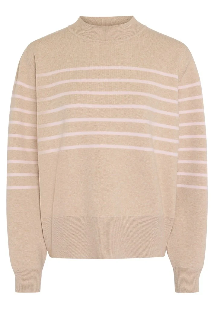 MARC AUREL Pullover – Moderner Stehkragen mit dynamischen Ringeln