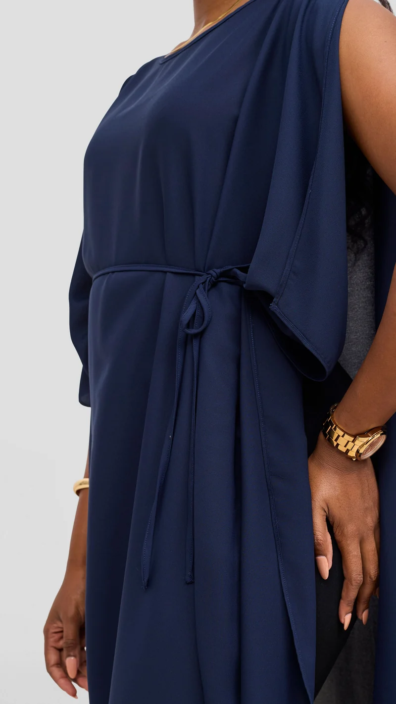 Vivo Liora Scalloped Maxi Top - Navy
