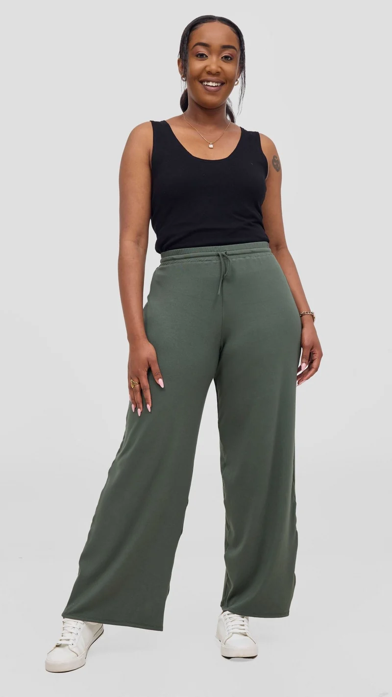 Safari Lounge Pants In Jersey - Army Green