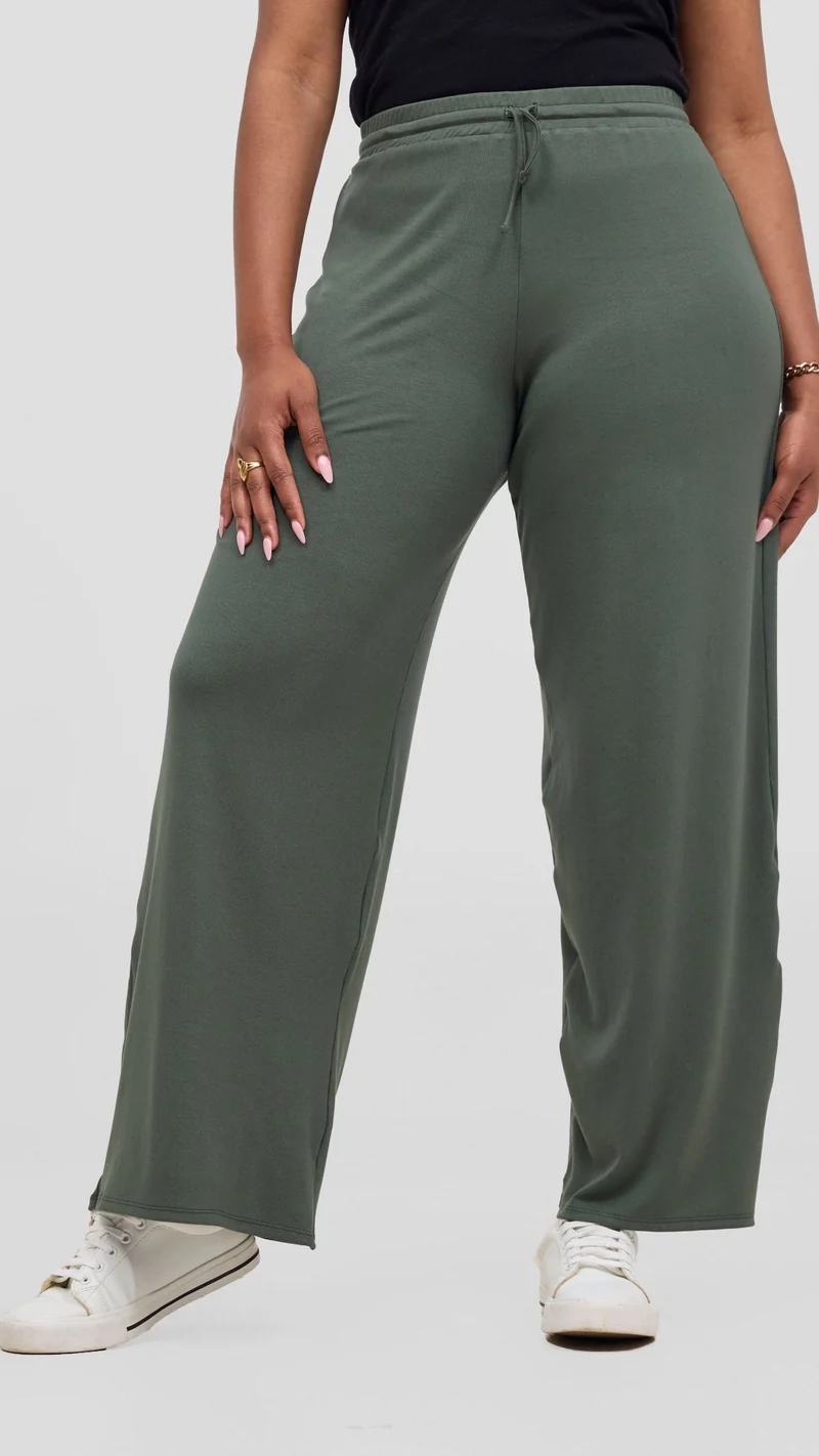 Safari Lounge Pants In Jersey - Army Green