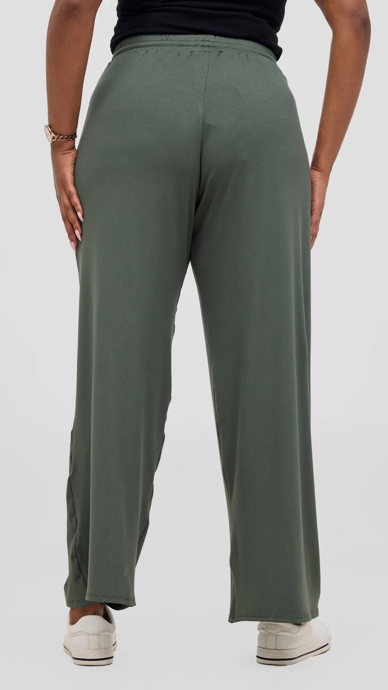 Safari Lounge Pants In Jersey - Army Green