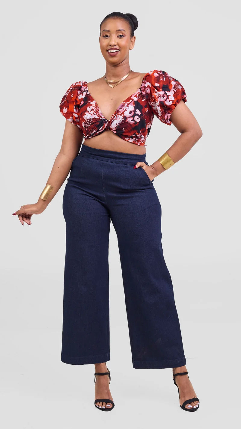 Safari Tafari Wrap Top - Wami Print