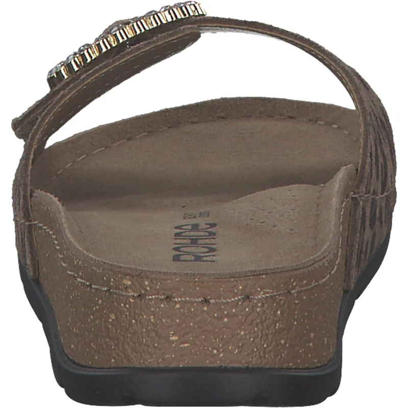 Rohe Damen Pantoletten, Braun