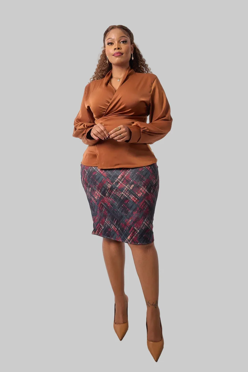 Silk House Collection Koa Top - Rust Brown