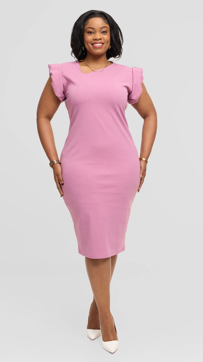 Lizola Carino Bodycon Dress - Purple