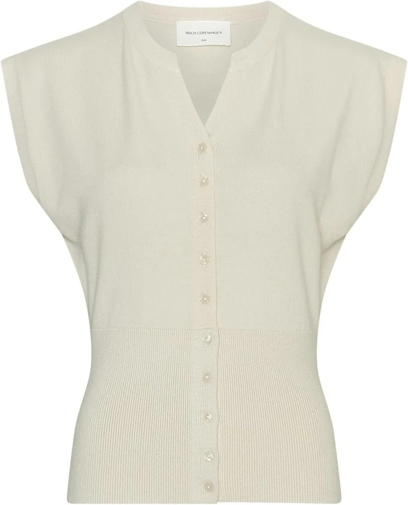 Moss Copenhagen Damen Tanktop Beige