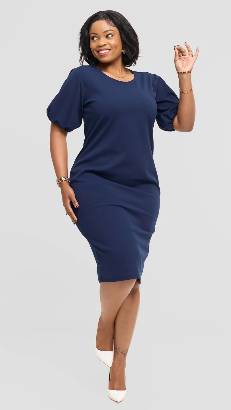 Lizola Sheldon Bodycon Dress - Navy Blue