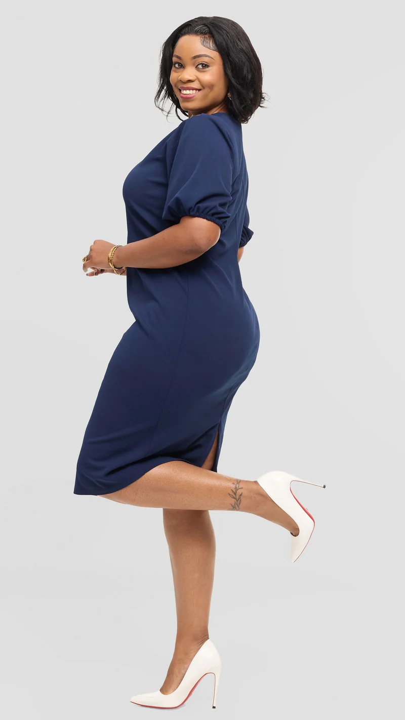 Lizola Sheldon Bodycon Dress - Navy Blue