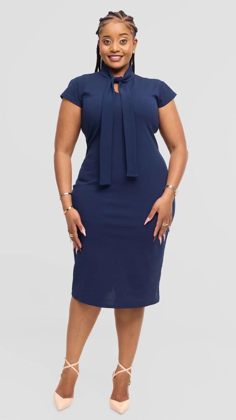 Lizola Keilly Bodycon Dress - Navy Blue