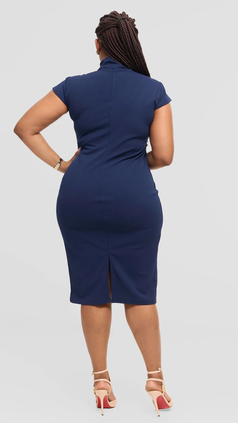 Lizola Keilly Bodycon Dress - Navy Blue