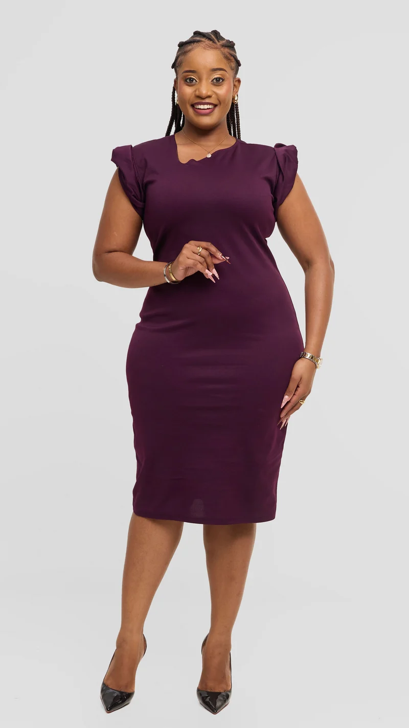 Lizola Lex Bodycon Dress - Dark Purple