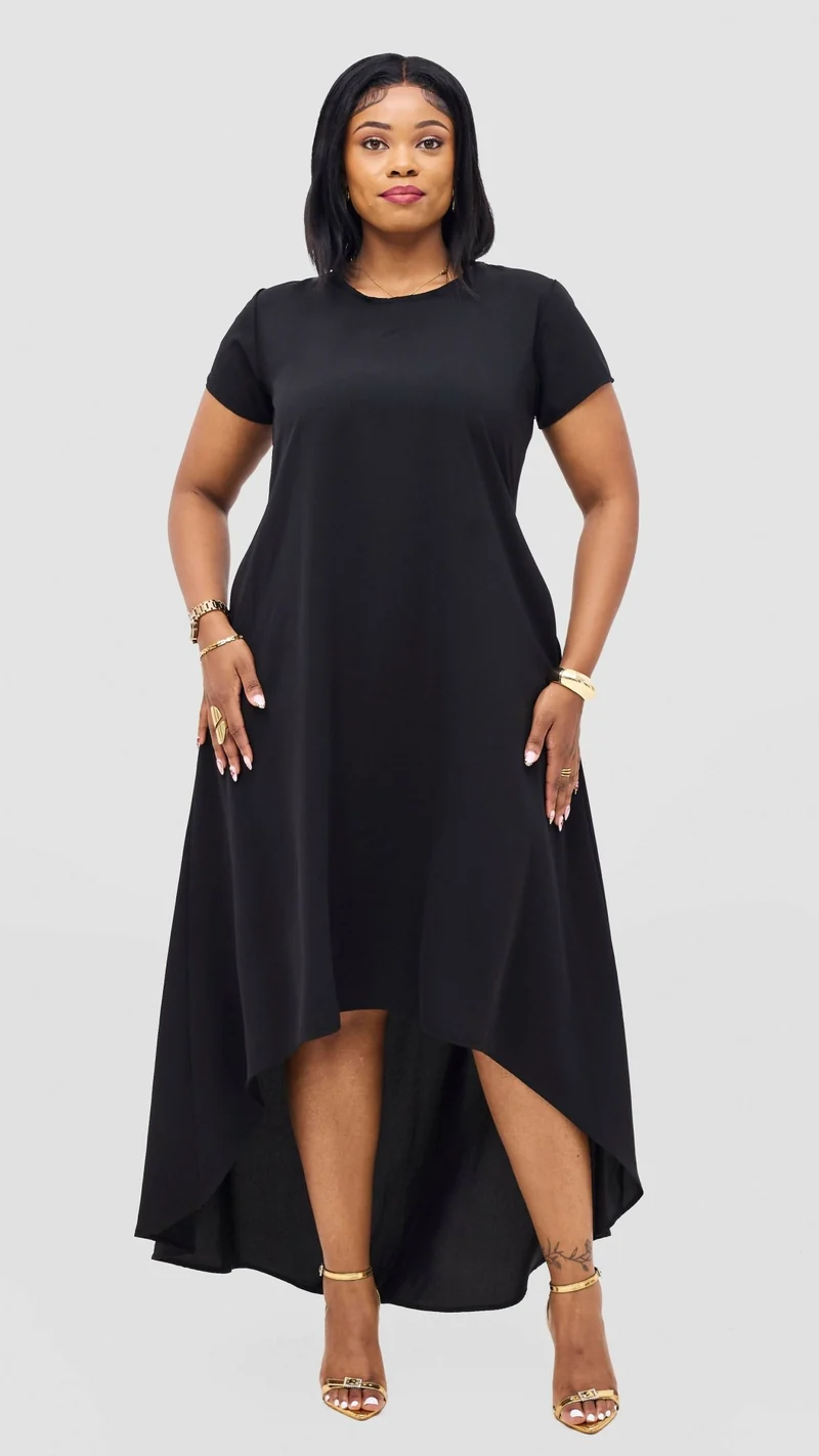 Salok Havilah Bumbe High Low Dress - Black
