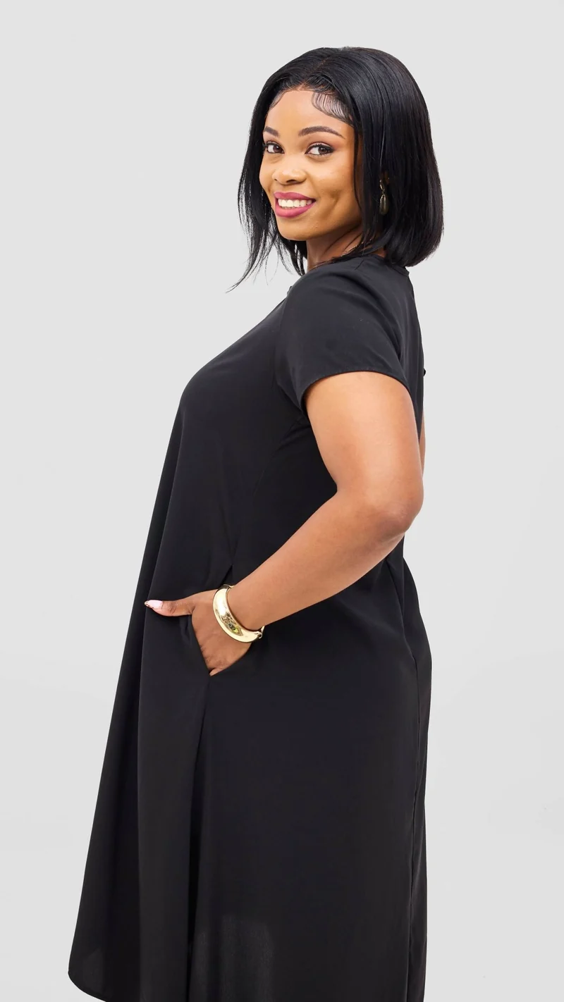 Salok Havilah Bumbe High Low Dress - Black