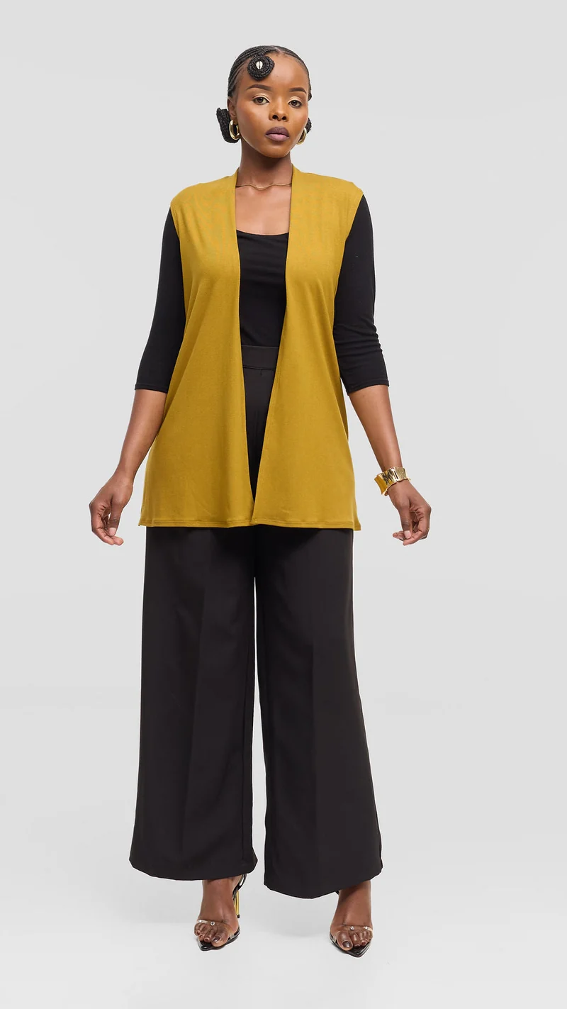 Vivo Everyday Sleeveless Waterfall in Jersey - Dark Olive Green