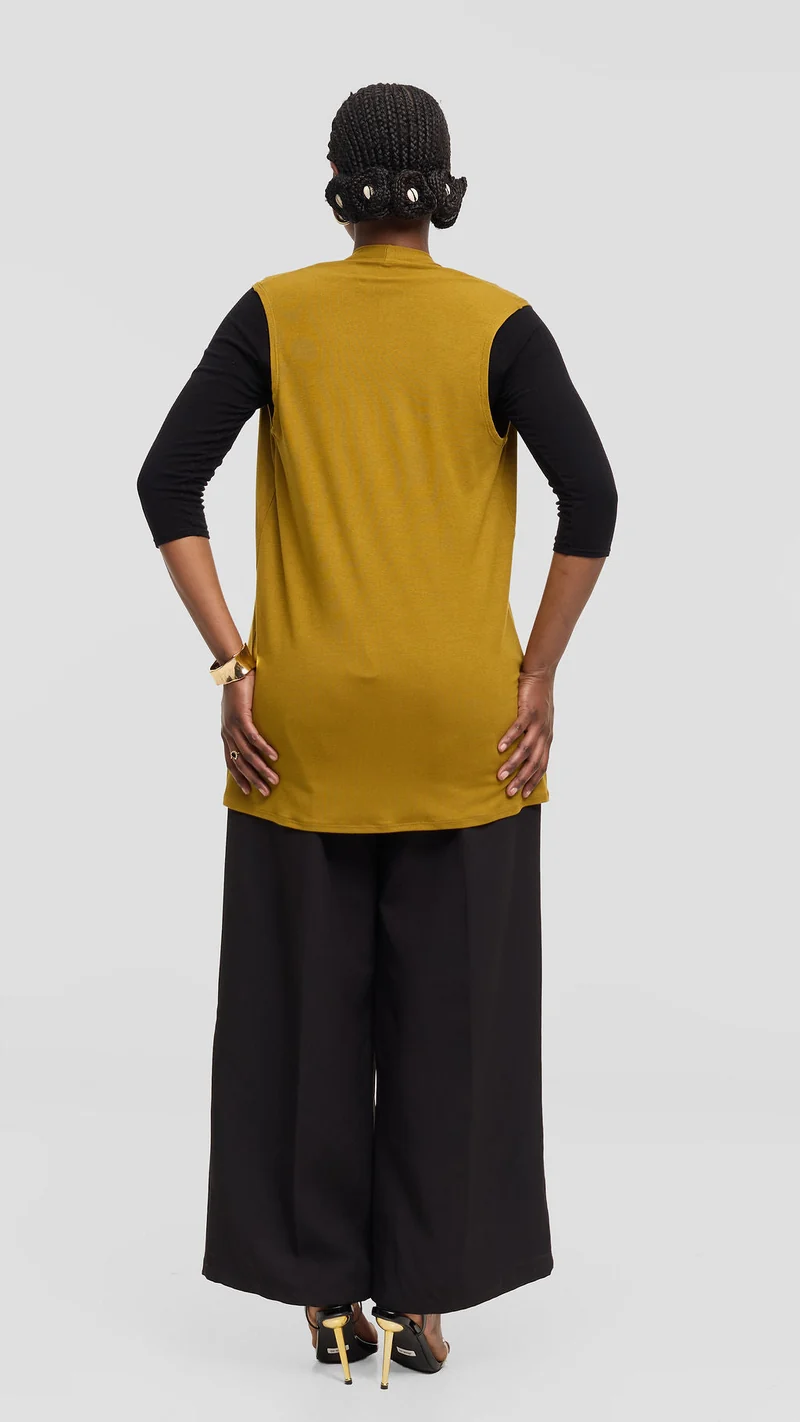 Vivo Everyday Sleeveless Waterfall in Jersey - Dark Olive Green