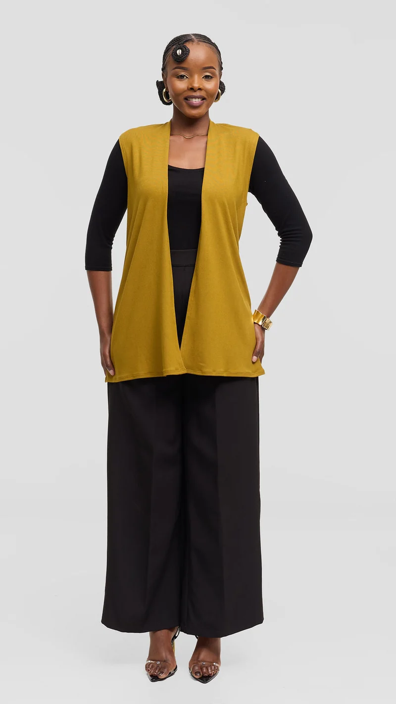 Vivo Everyday Sleeveless Waterfall in Jersey - Dark Olive Green
