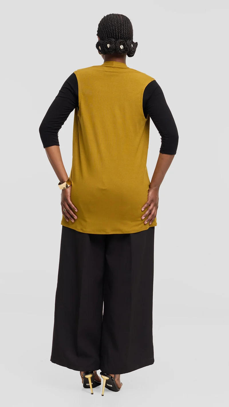 Vivo Everyday Sleeveless Waterfall in Jersey - Dark Olive Green