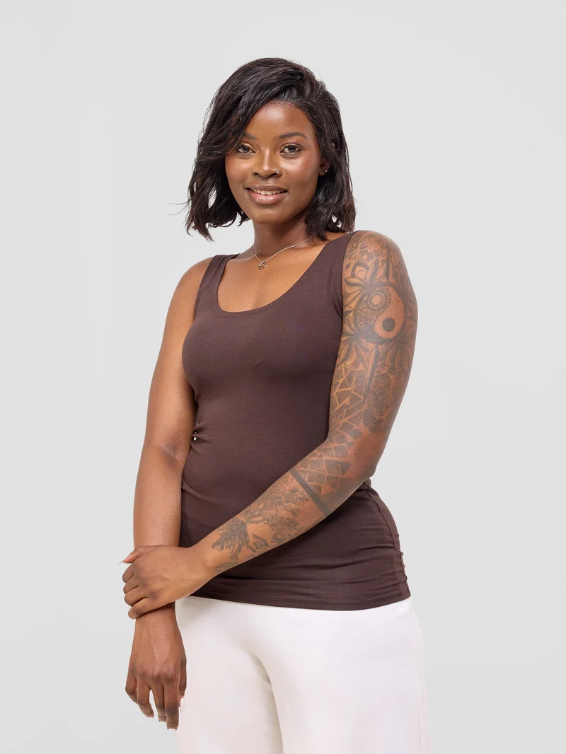 Vivo Basic Tank Top - Chocolate