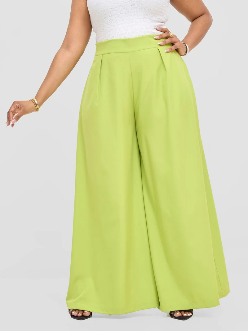 Vivo Basic Crepe Pants - Lime