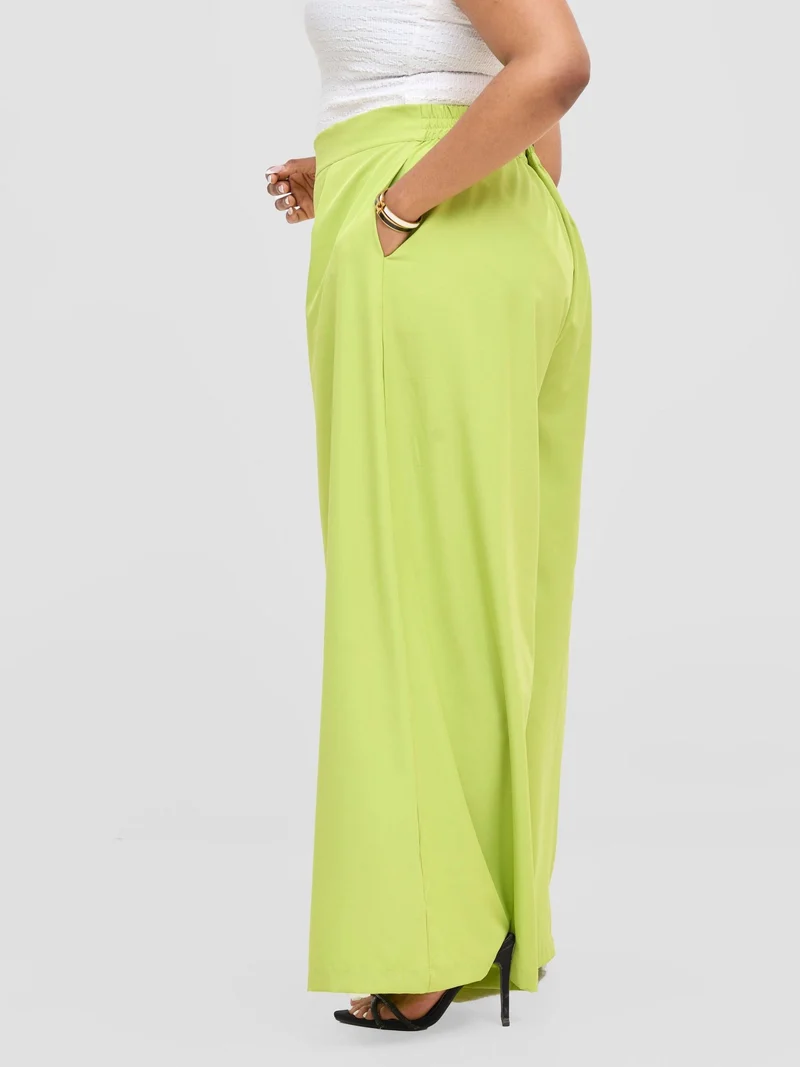 Vivo Basic Crepe Pants - Lime