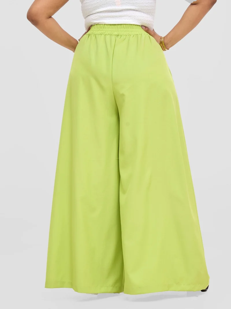 Vivo Basic Crepe Pants - Lime