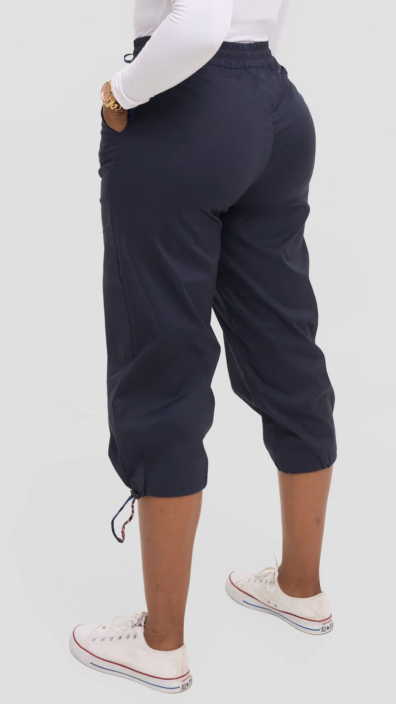 Safari Njano Joggers - Navy Blue / Tana Print