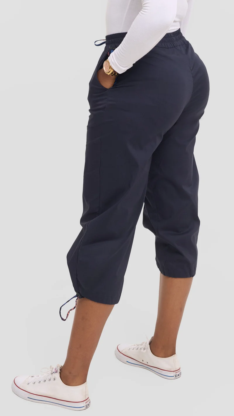 Safari Njano Joggers - Navy Blue / Tana Print