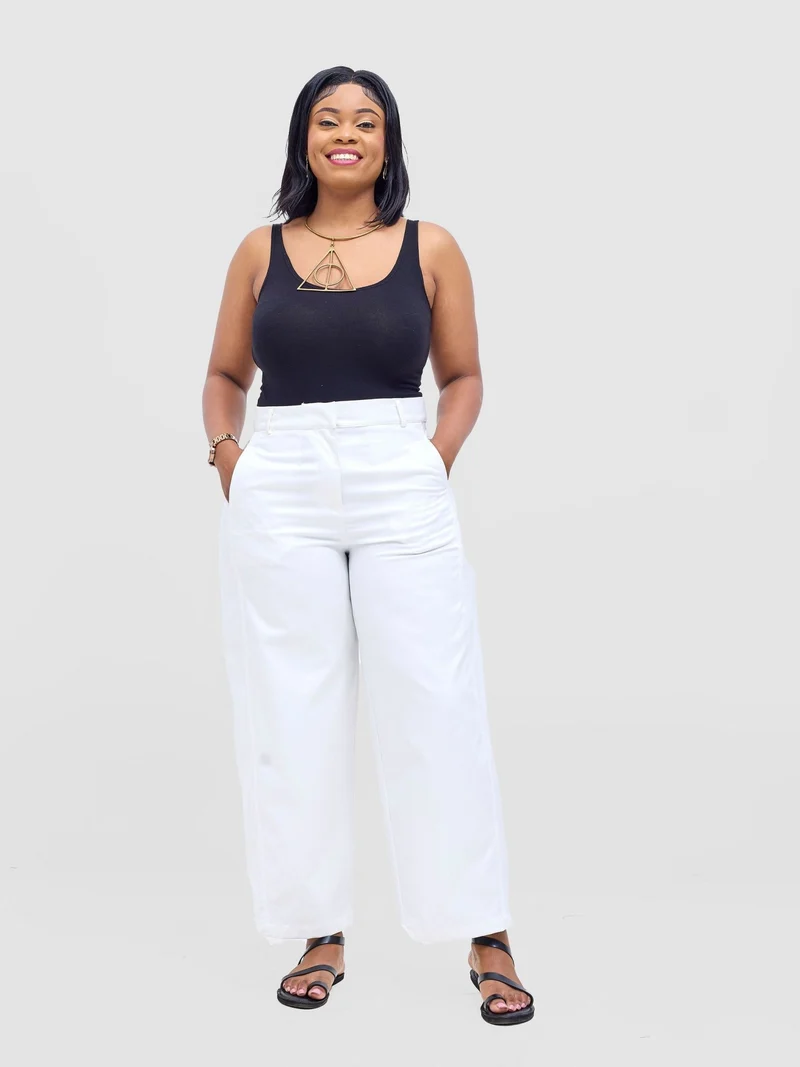 Safari by Vivo Tiwa Barell Pants - White