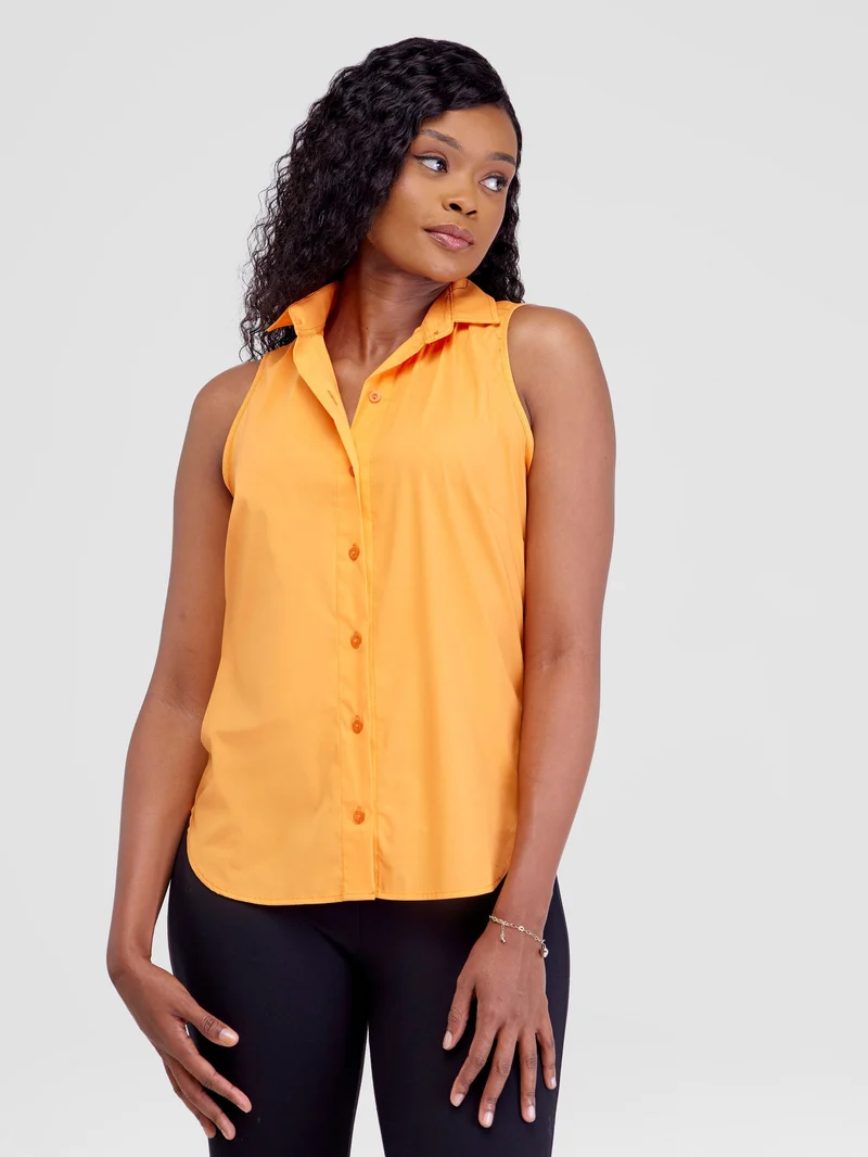 Safari Kamari Halter Shirt - Orange