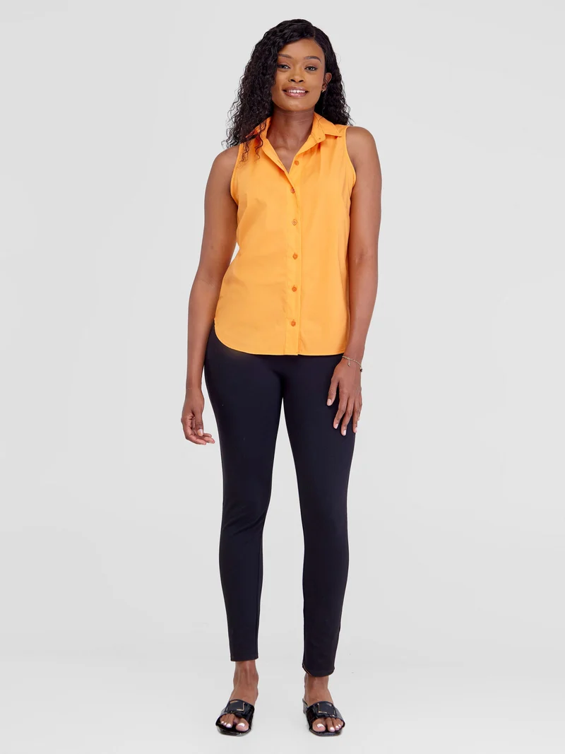 Safari Kamari Halter Shirt - Orange
